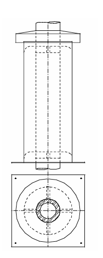 Aufbau Stulprohr mit integrierter Abluftführung