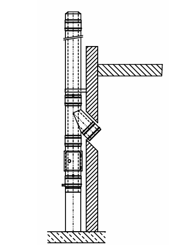 Aufbau mit Teleskopstütze