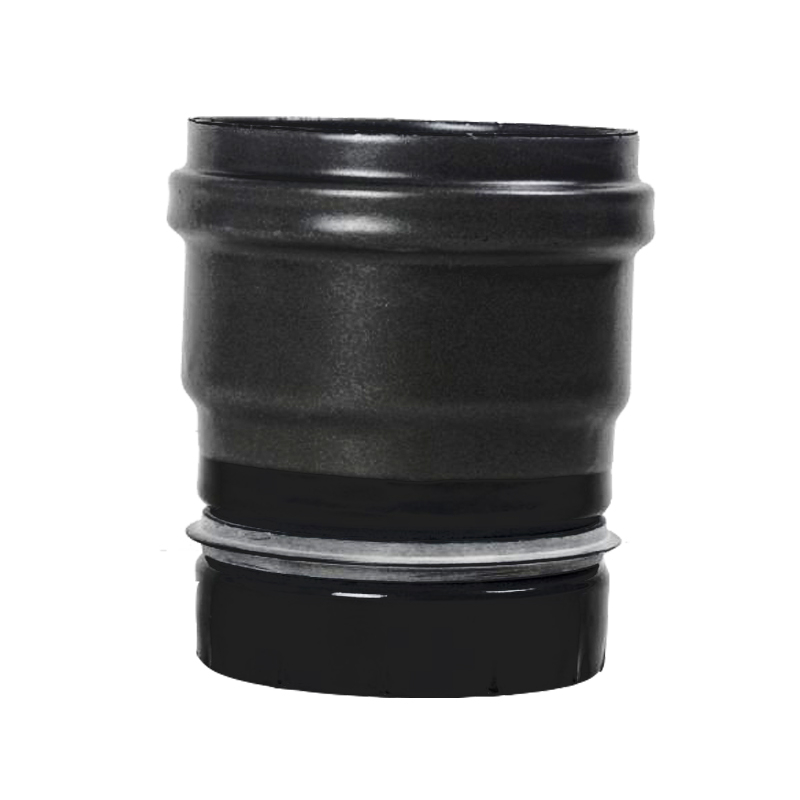 Pellet- Ofenrohr Ofenanschluss mit Dichtung DN 80mm matt-schwarz emai